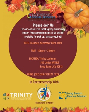 LB Tue Nov 23 Annual Thanksgiving Event thumb