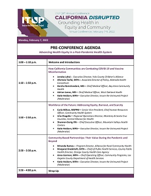 2022 ITUP Conference Agenda page thumb
